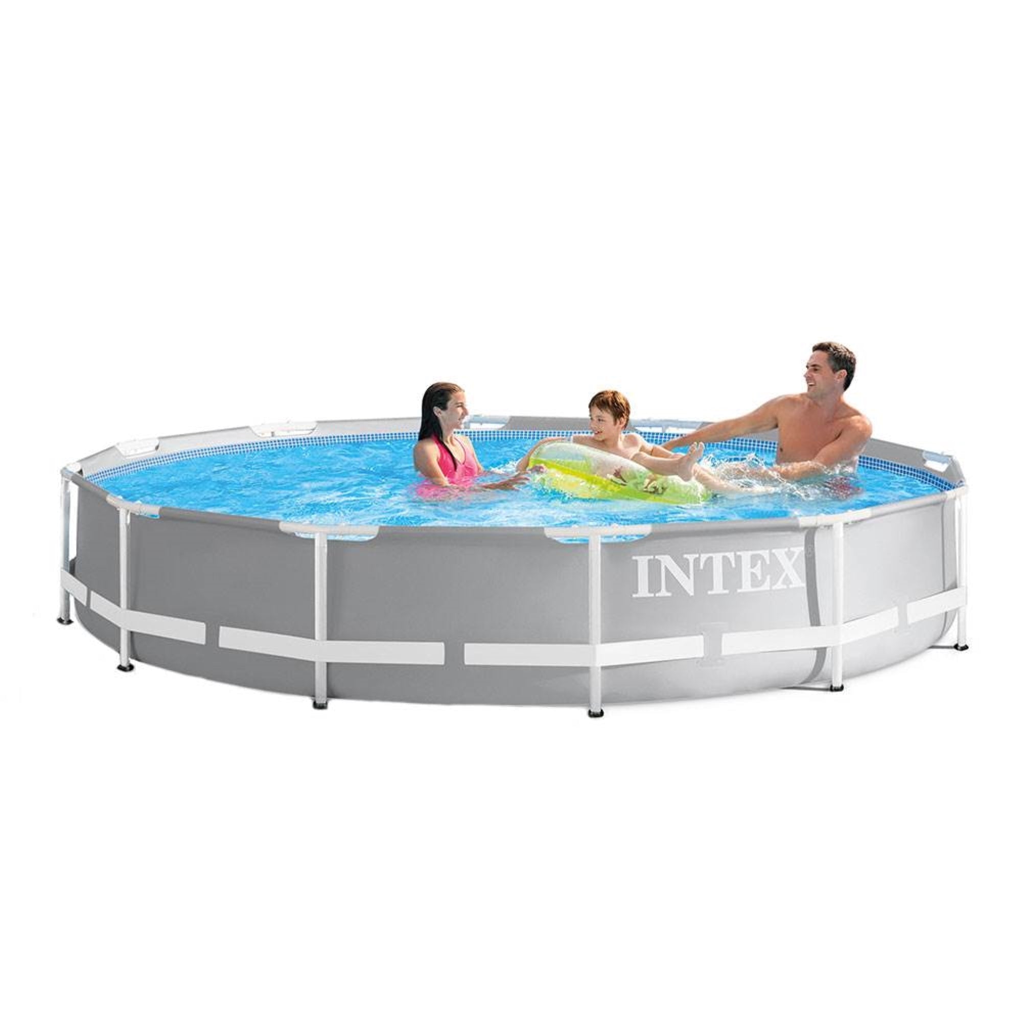 Intex 12ft x 30in Prism Frame Above Ground Round Swimming Pool & Robot Vacuum - Image 3