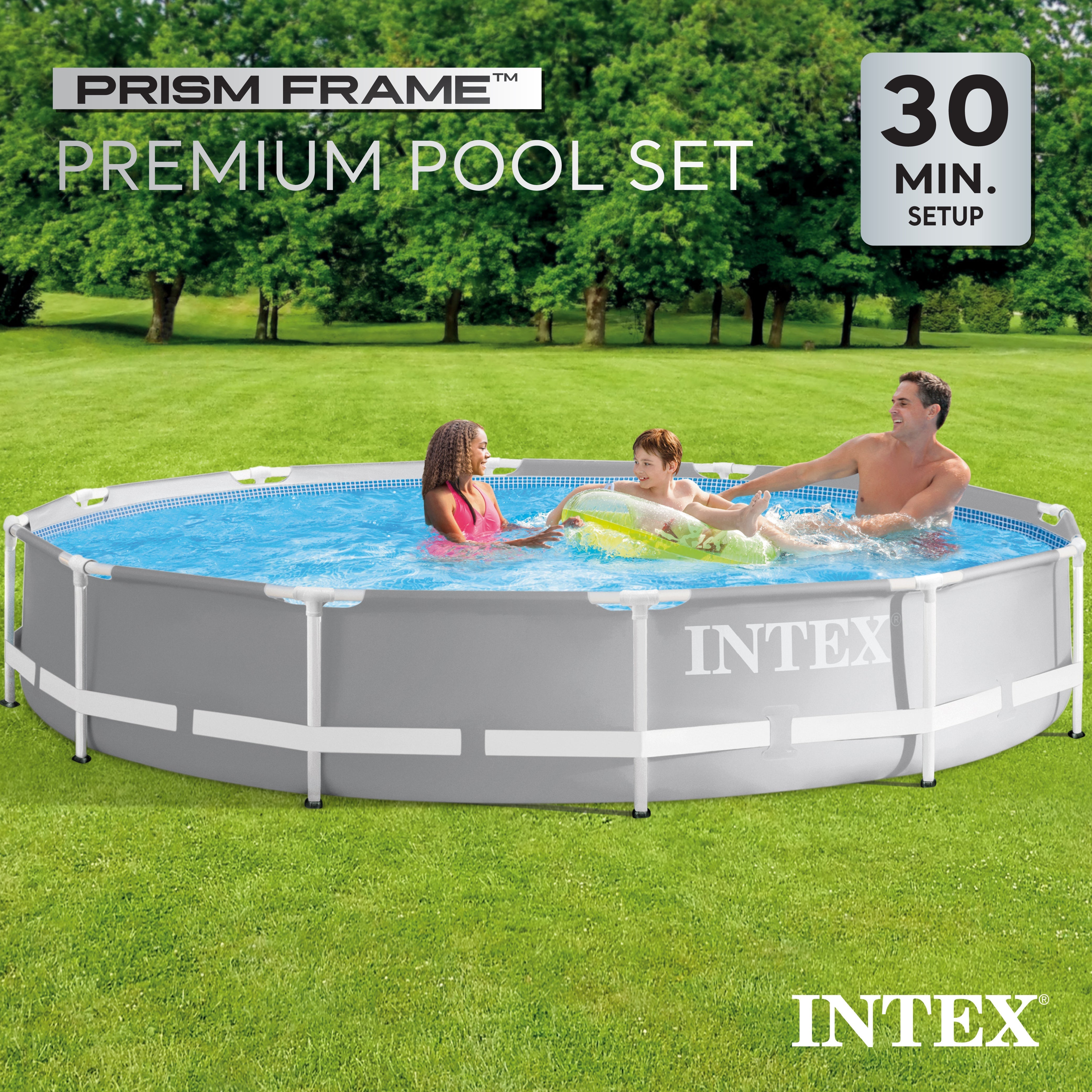 Intex 26711EH Prism 12ft Above Ground Pool 30in Set with Cover & Maintenance Kit - Image 11
