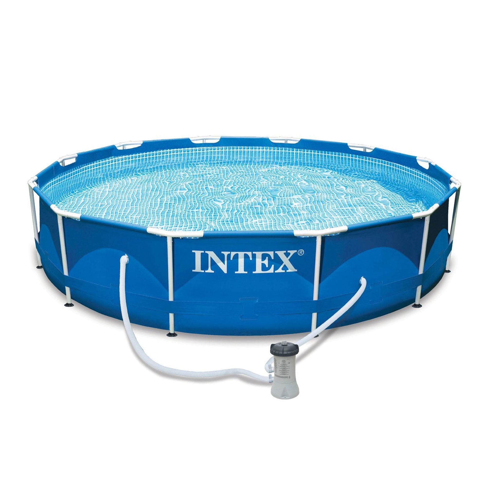 Intex 12ft Metal Frame Above Ground Pool with Filter & Accessories - Image 8