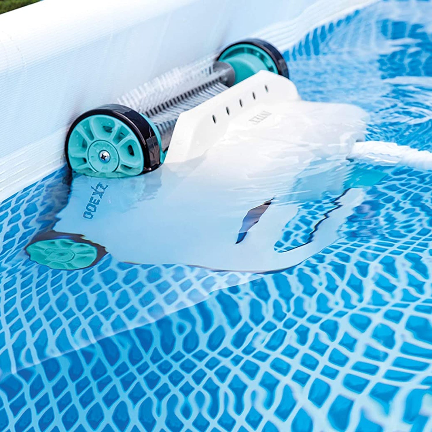 Intex 12ft x 30in Prism Frame Above Ground Round Swimming Pool & Robot Vacuum - Image 9
