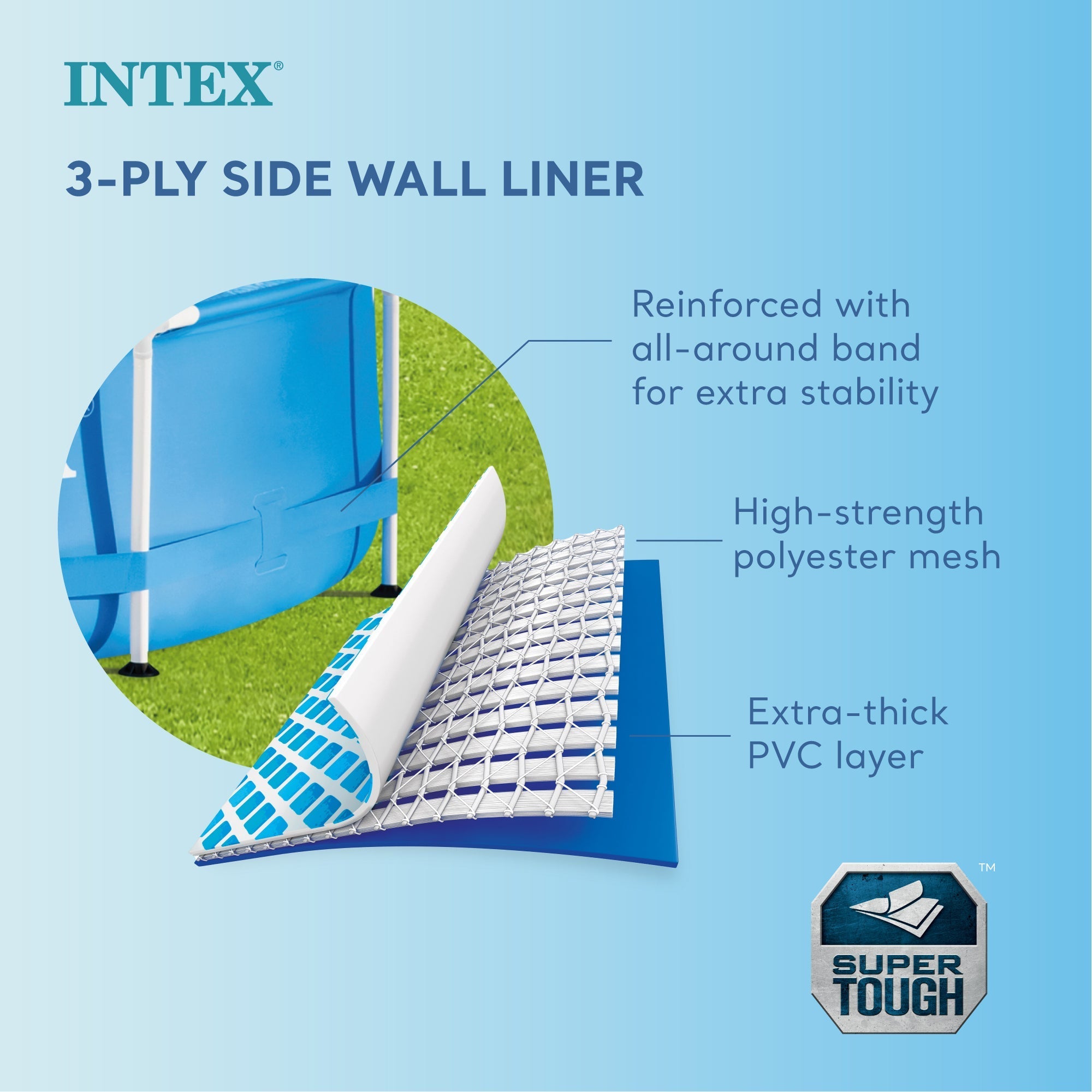 Intex 12ft Metal Frame Above Ground Pool 30in with Filter & Cover - Image 8