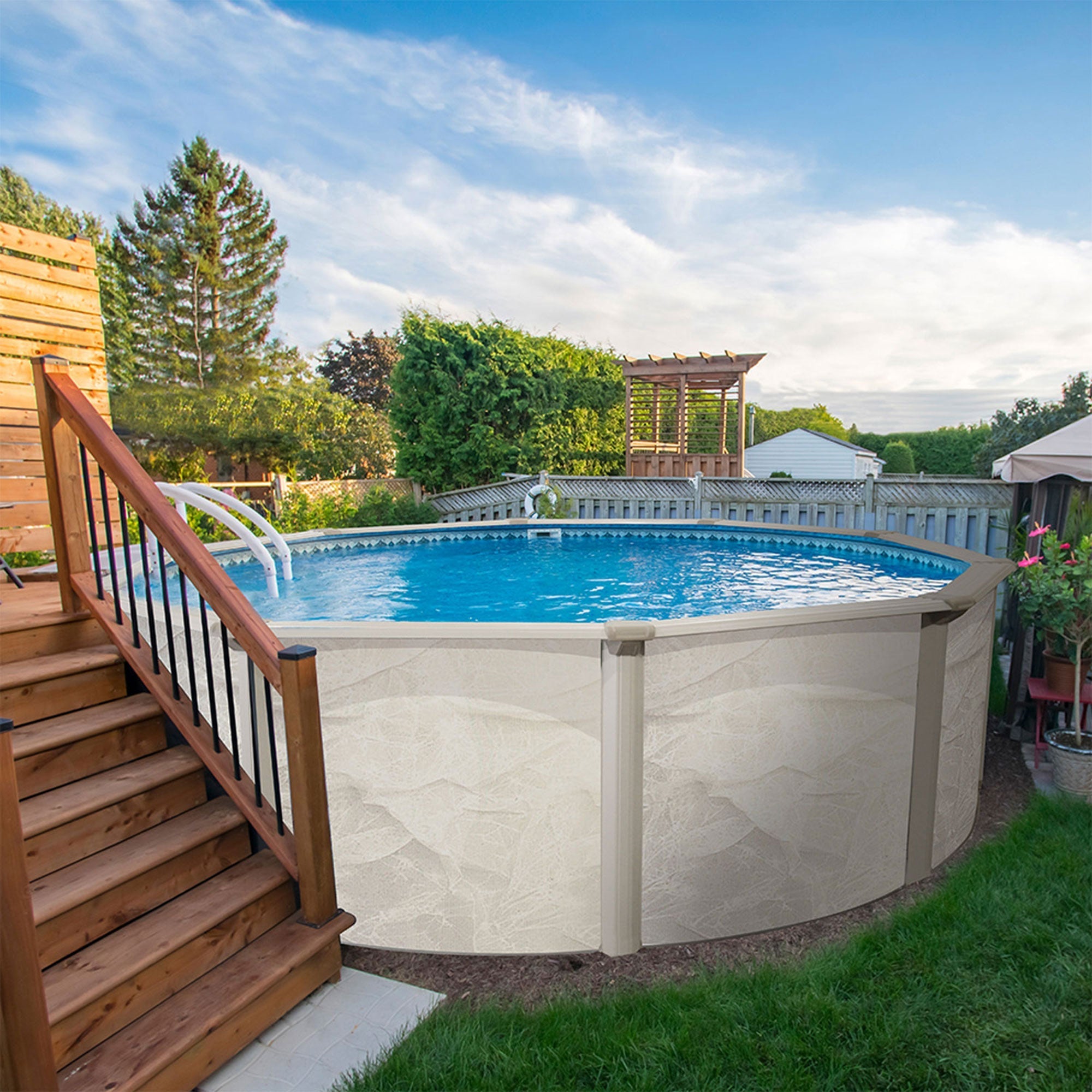 Aquarian Phoenix 21ft Round Steel Frame Above Ground Pool Kit 52in with Pump - Image 5