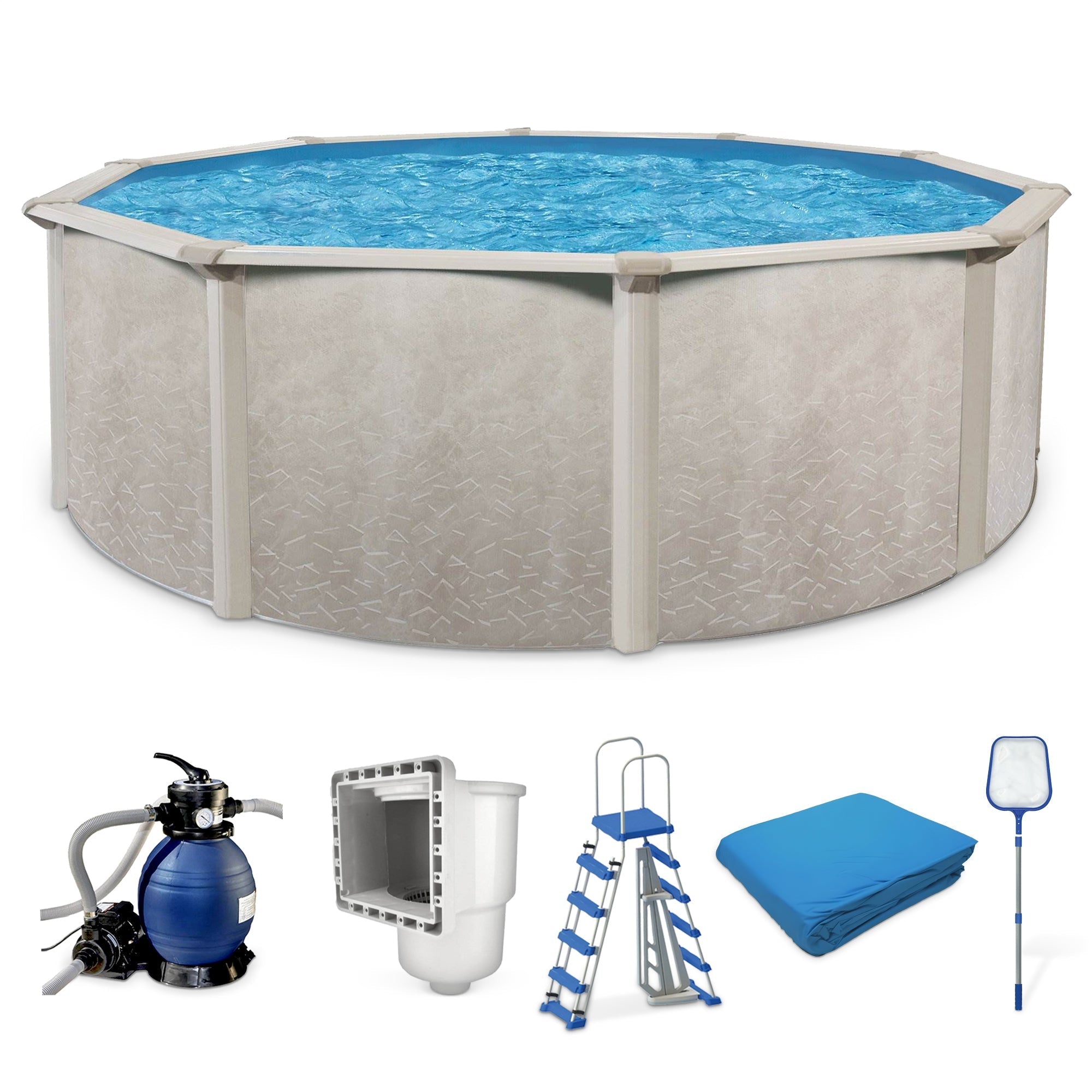 Aquarian Phoenix 18' x 52" Above Ground Swimming Pool w/Pump, Ladder & Hardware
