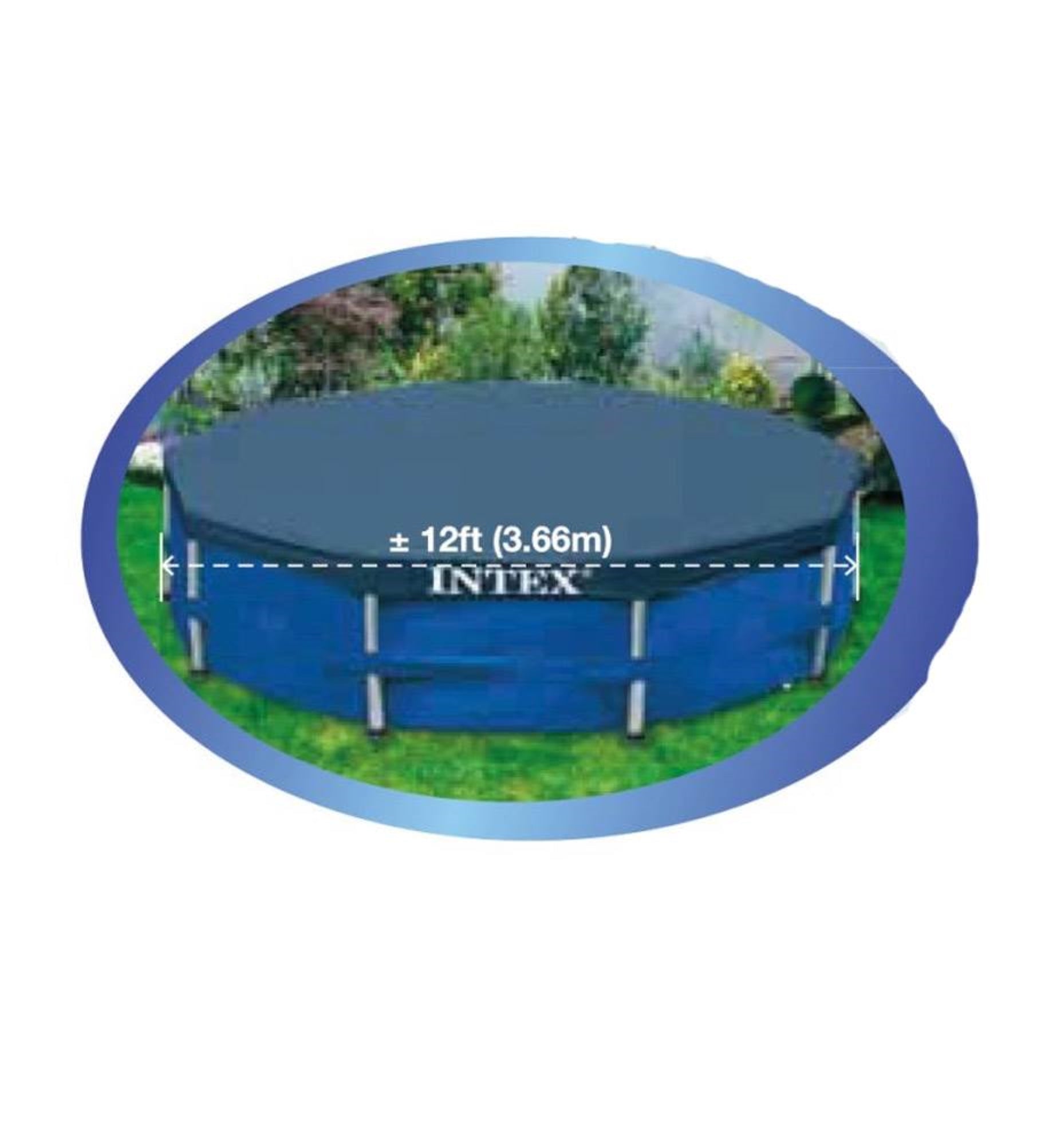 Intex 12ft Round Metal Frame Above Ground Pool Debris Cover - Image 5
