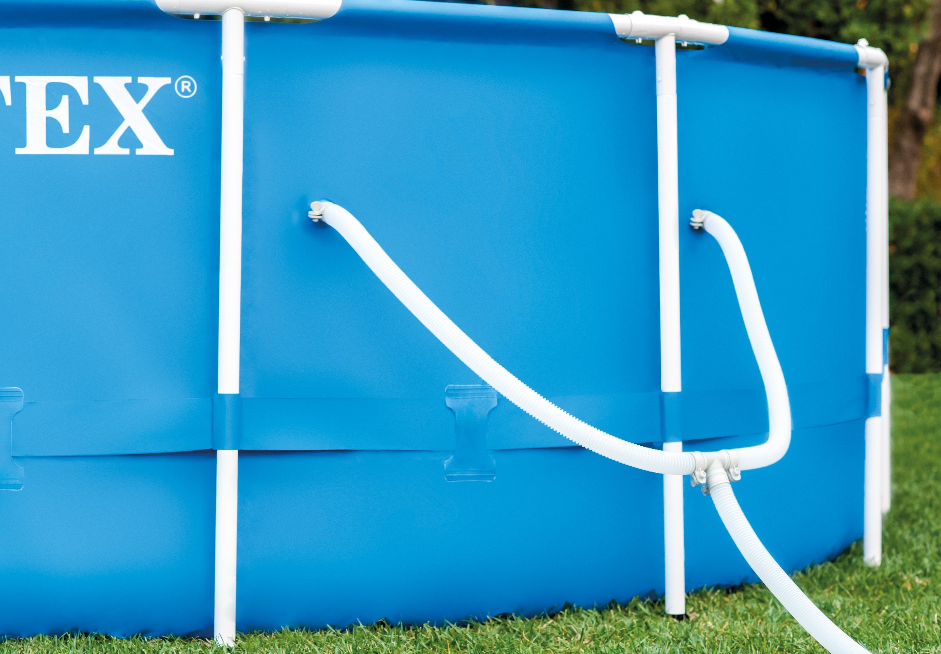 Intex 12ft Metal Frame Above Ground Pool 30in with Filter Cover & Maintenance Kit - Image 11