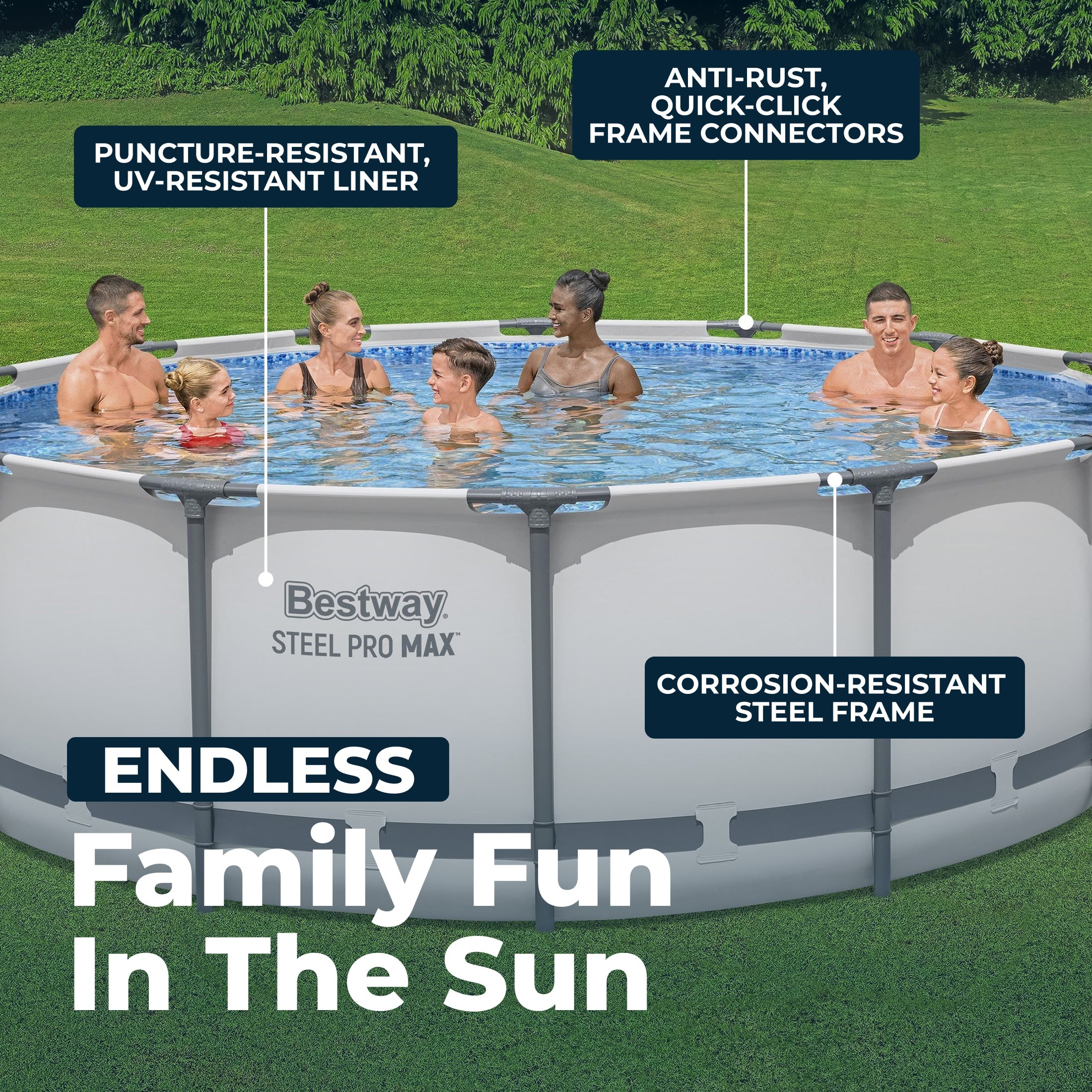 Bestway Steel Pro MAX 14ft Round Above Ground Pool Set 48in Deep - Image 8