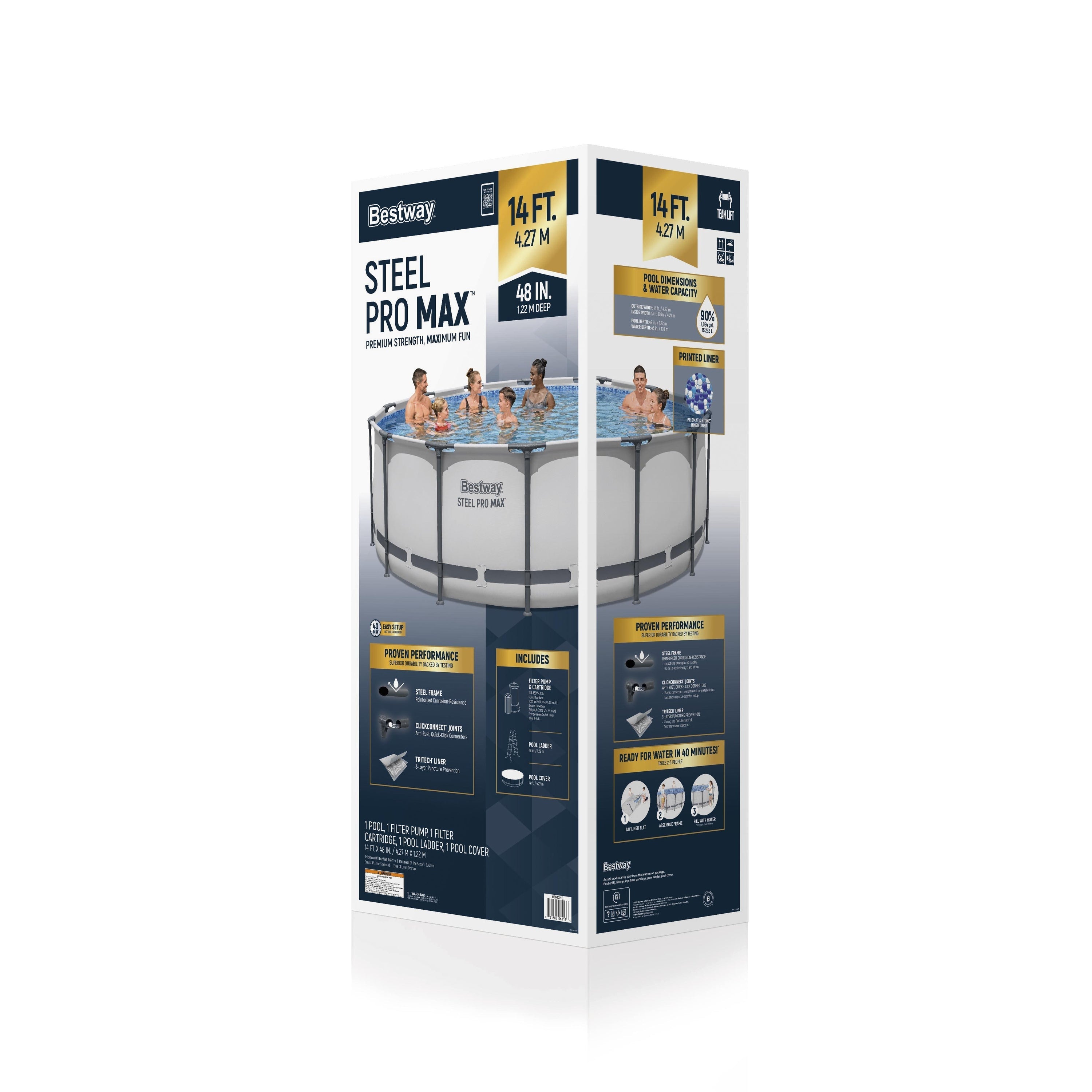 Bestway Steel Pro MAX 14ft Round Above Ground Pool Set 48in Deep - Image 13