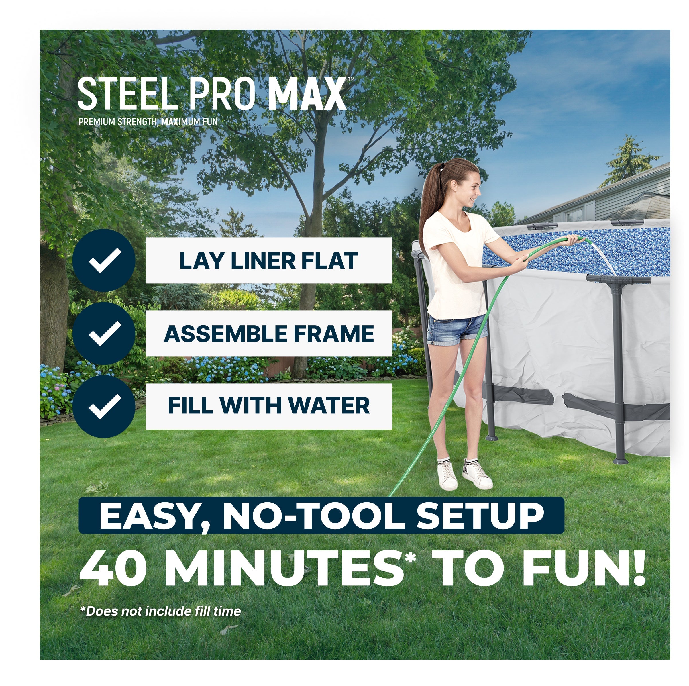 Bestway Steel Pro MAX 15ft Round Above Ground Pool Set 42in Deep - Image 4