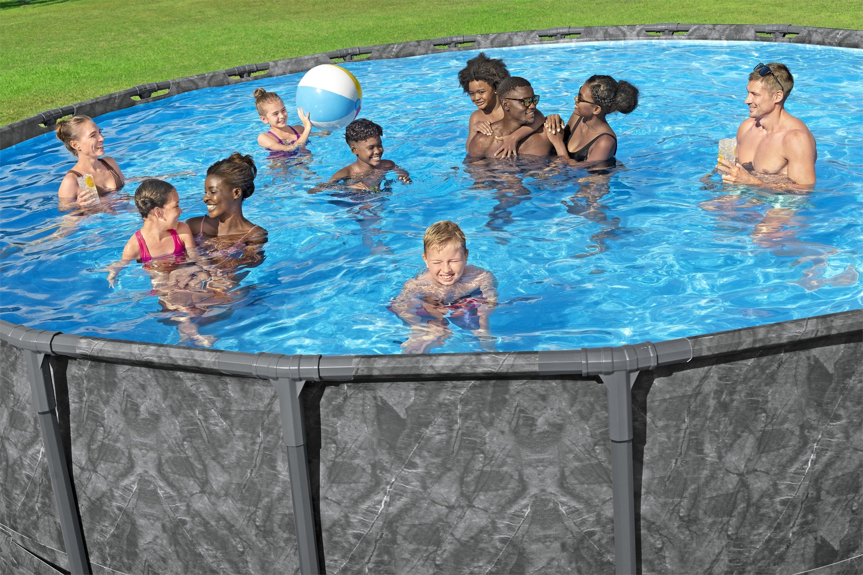 Bestway APX 365 22ft Round Above Ground Pool Set 52in Deep - Image 8