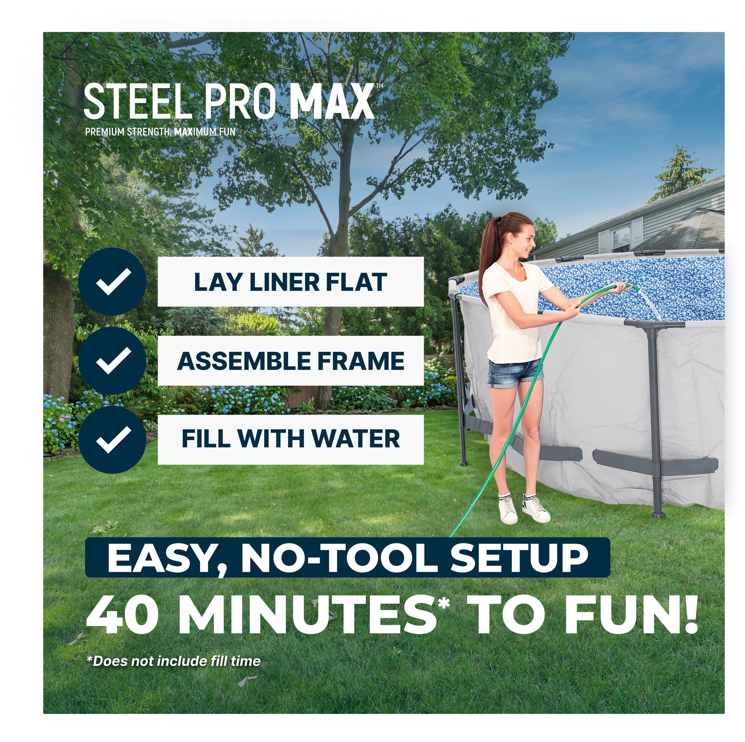 Bestway Steel Pro MAX 14ft Round Above Ground Pool Set 48in Deep - Image 4