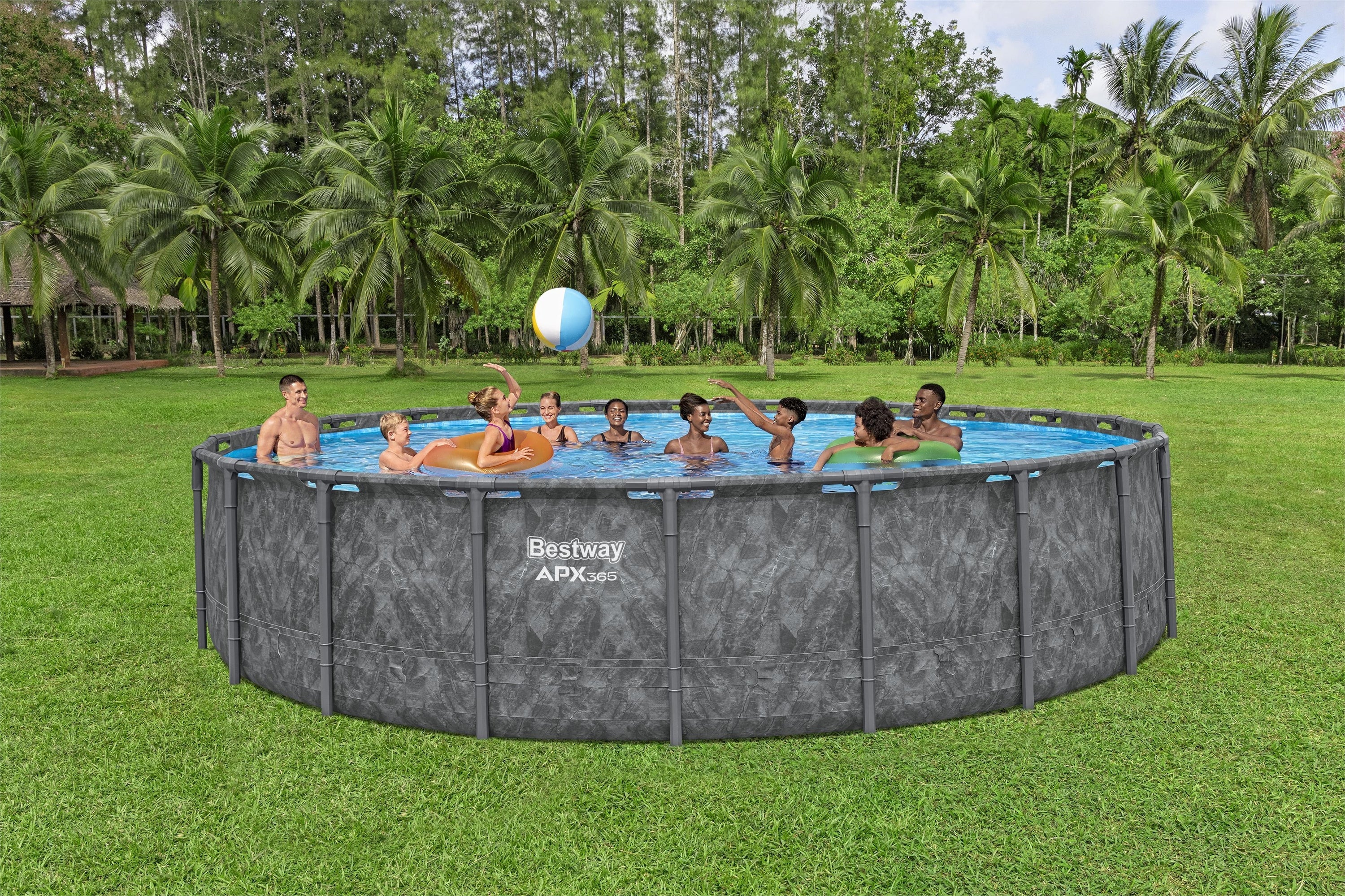 Bestway APX 365 22ft Round Above Ground Pool Set 52in Deep - Image 9