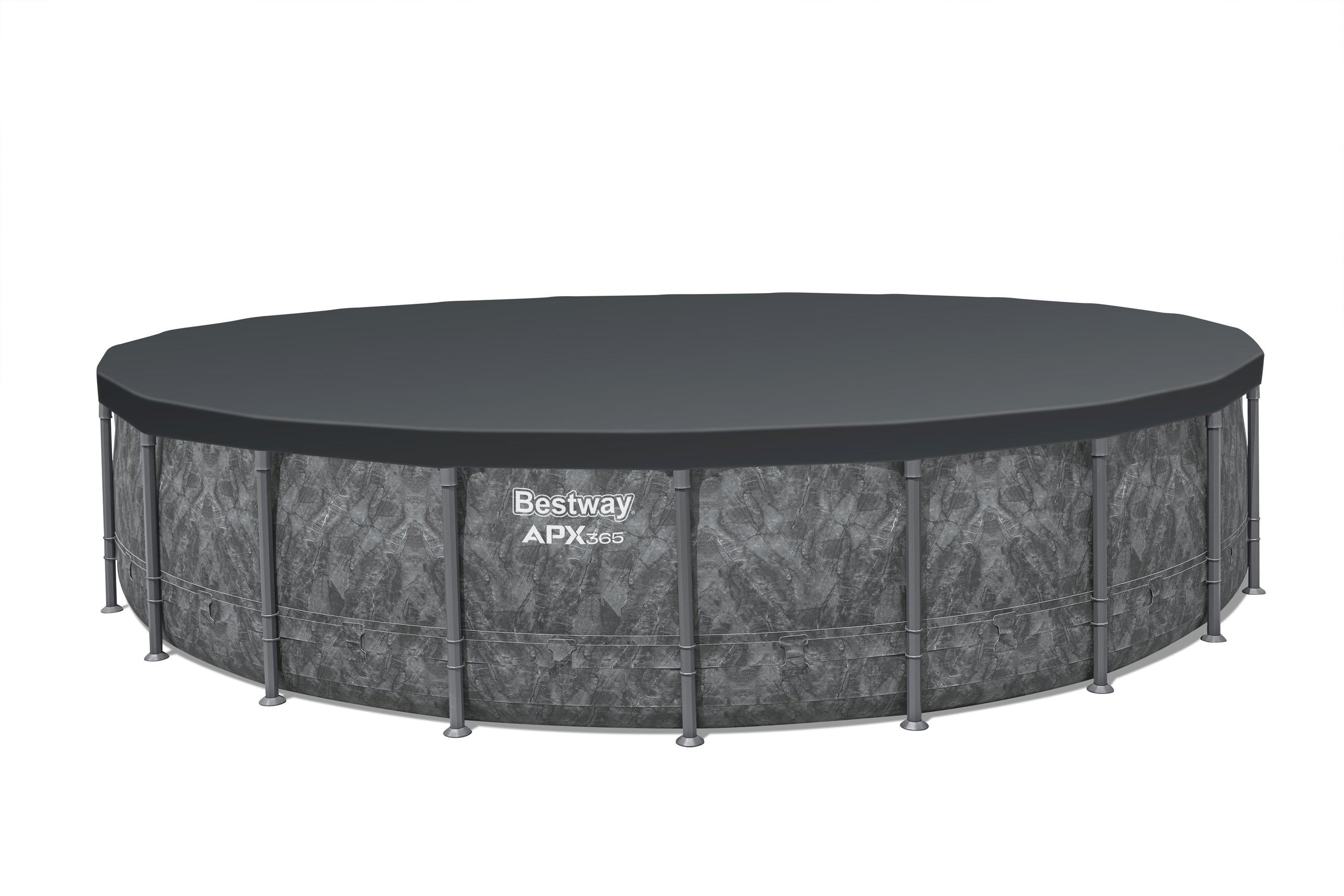 Bestway APX 365 22ft Round Above Ground Pool Set 52in Deep - Image 12