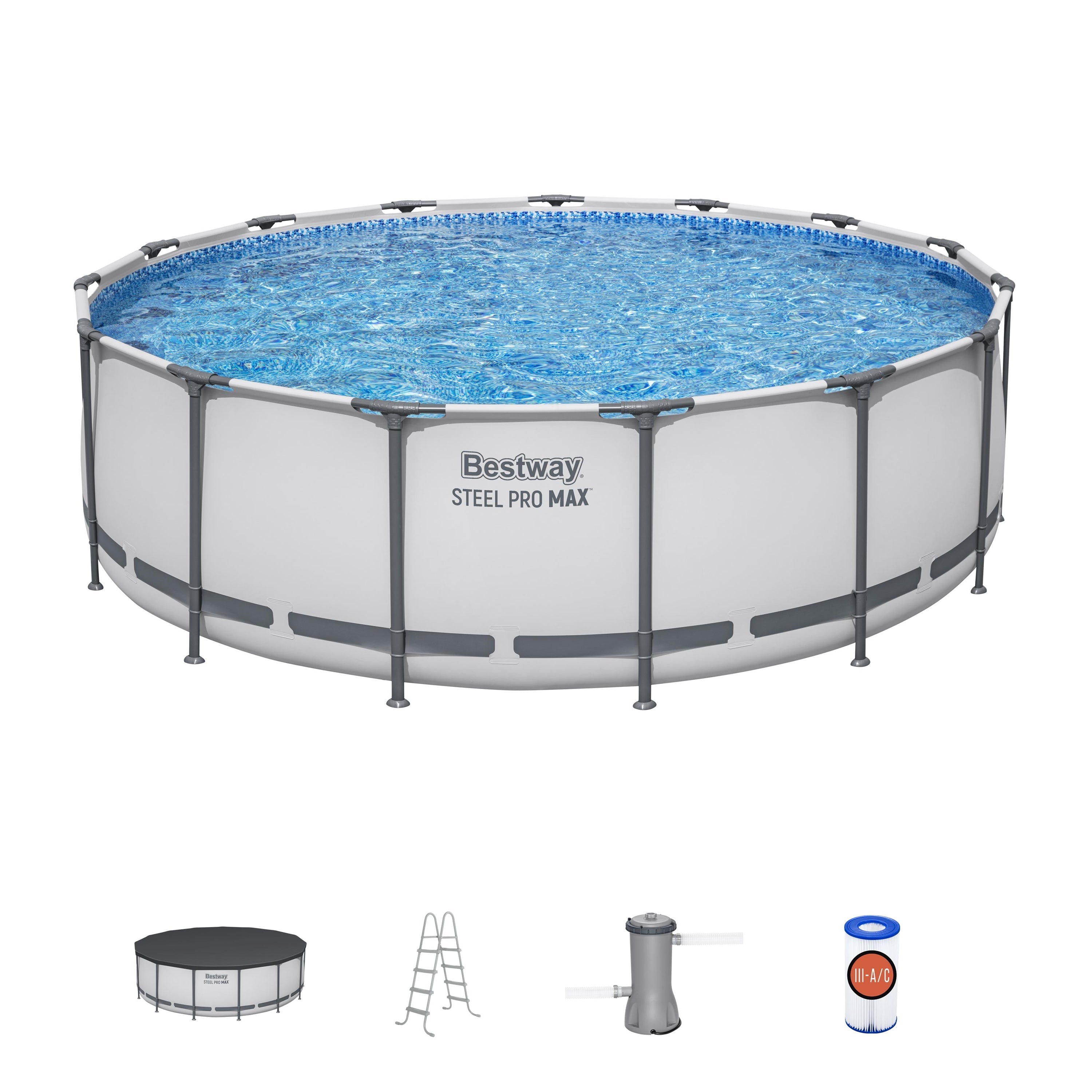 Bestway Steel Pro MAX 15ft Round Above Ground Pool Set 48in Deep - Image 11
