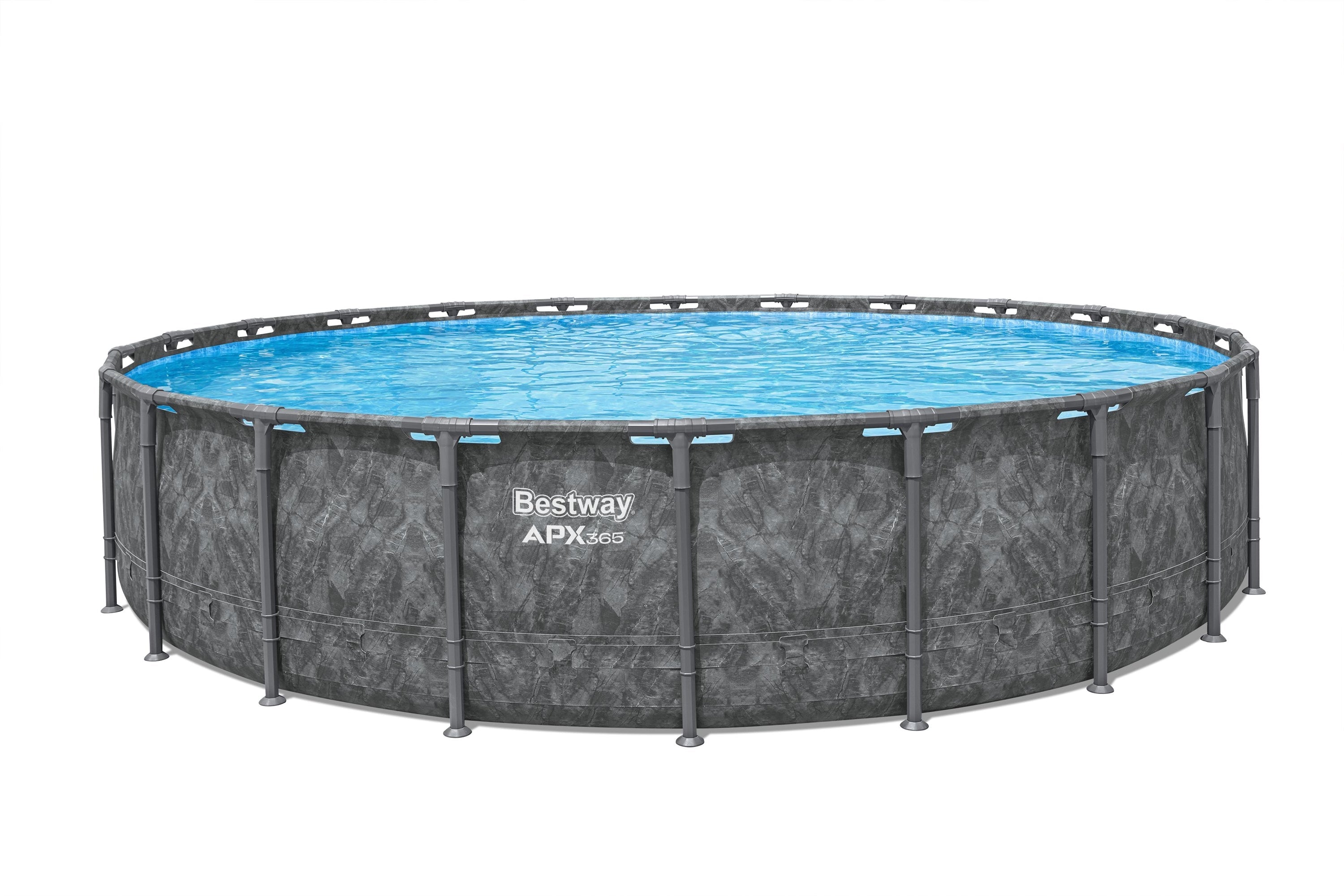 Bestway APX 365 22ft Round Above Ground Pool Set 52in Deep - Image 11